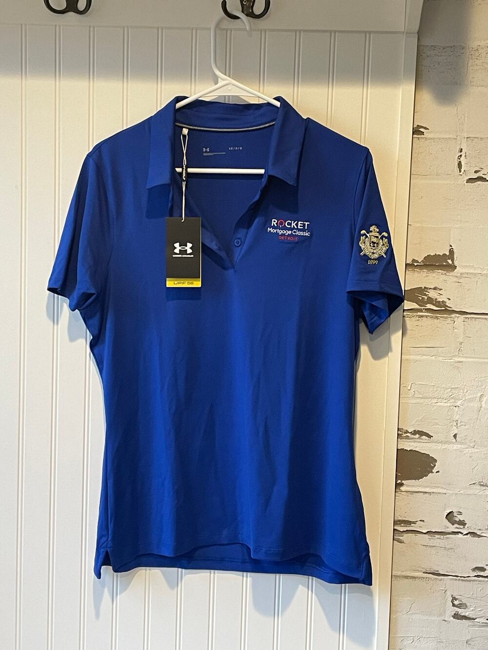 Under Armour Detroit golf club rocket classic blue tshirt size large nwt